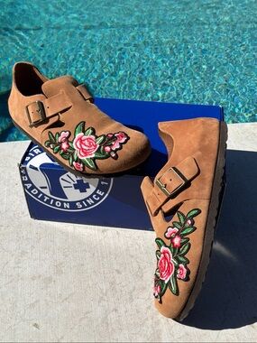 Birkenstock Boston Wearable Art Mink Color Size 40